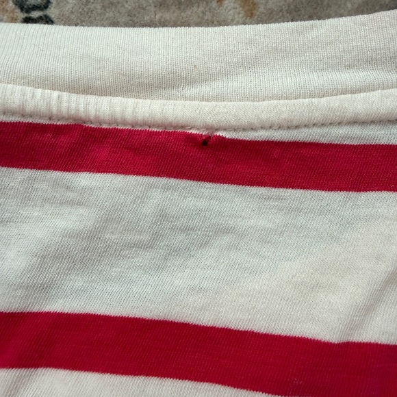 J. Crew Pink and White Super Comfy Striped Tee in size XXL - Picture 3 of 3